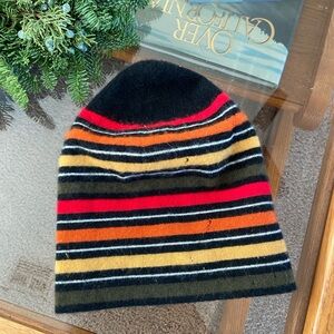 Madeleine Thompson UK striped super soft cashmere Multicolor Beanie